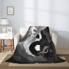 280g vertikale Engel-Dämon-Yin-Yang-Muster Flanell-Decke