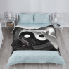 Coperta in flanella verticale 280g Motivo Angelo - Demone Yin - Yang