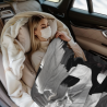 Coperta in flanella verticale 280g Motivo Angelo - Demone Yin - Yang