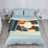 280g Vertical Artistic Embrace Pattern Flannel Blanket