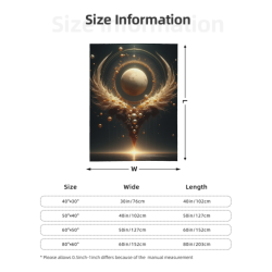 280g Vertical Full - width Single - side Printed Flannel Blanket
