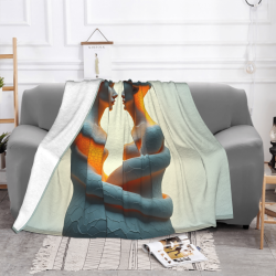 280g horizontale Flanell-Decke: Künstlerisches Umarmungsmuster