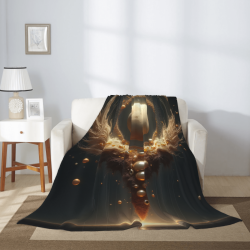 Couverture en flanelle verticale 280g avec impression pleine largeur un côté
