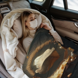 280g Vertical Full - width Single - side Printed Flannel Blanket