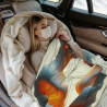 Coperta in flanella orizzontale 280g: Disegno artistico di abbraccio