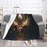 Coperta in flanella 280g con stampa a un lato, comoda, calda e adatta a molteplici occasioni
