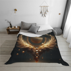 Coperta in flanella 280g con stampa a un lato, comoda, calda e adatta a molteplici occasioni