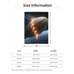 280g豎款宇宙圖案法蘭絨毛毯