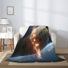 280g Vertical Flannel Blanket with Universe Pattern