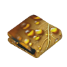 280g Vertical Flannel Blanket with Pattern of Water - droplets on Yellow Leaves