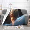 Coperta in flanella orizzontale 280g motivo fulmine planetario
