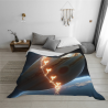 Coperta in flanella orizzontale 280g motivo fulmine planetario