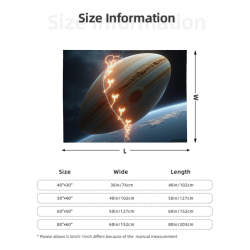 280g 横型プラネットライトニングパターンフランネルブランケット