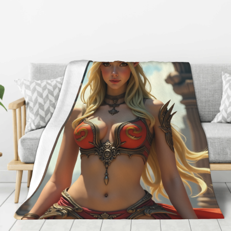 280g vertikale Flanell-Decke mit Fantasy-Schönheitsdruck