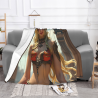 280g horizontale bezaubernde Damenmuster Flanell-Decke