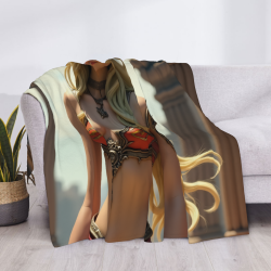 Manta de franela horizontal de 280g con encantador estampado femenino