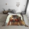 280g horizontale bezaubernde Damenmuster Flanell-Decke