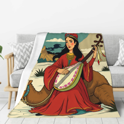 Coperta in flanella verticale 280g stampata su un lato (stile Regioni Occidentali)