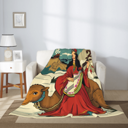 280g Vertical Single - Sided Printed Flannel Blanket (Western Regions Style)
