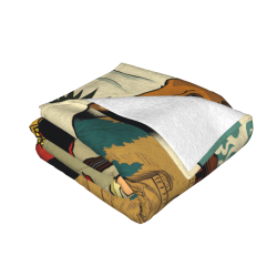 Couverture en flanelle de 280g à impression unilatérale (motif de style de la Région Occidentale)