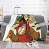 Coperta in flanella da 280g con stampa su un lato (motivo stile Regione Occidentale)