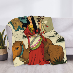 280g Flanell-Decke mit einseitigem Druck (Muster im Stil der Westregion)
