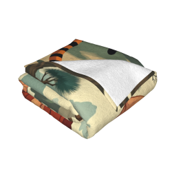 280g Horizontal Wu Song Fighting the Tiger Printed Flannel Blanket