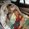 280g Horizontal Wu Song Fighting the Tiger Printed Flannel Blanket