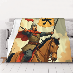 280g horizontale Fleecedecke mit antikem Generalmuster