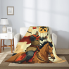 Couverture en flanelle 280g style vertical avec motif de guerrier antique