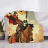 Coperta in pile orizzontale 280g con motivo del generale antico