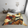 Coperta in pile orizzontale 280g con motivo del generale antico