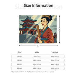 280g 단면 프린팅 고풍스러운 무늬 플란넬 담요