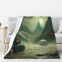 Manta de franela vertical 280g: Estampado de fantasía sci-fi