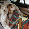 Coperta in flanella da 280g con stampa su un lato e motivi in stile antico