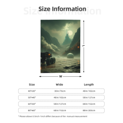 Couverture en flanelle verticale 280g : Impression fantastique sci-fi