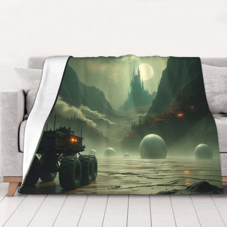 280g horizontale Sci-Fi-bedruckte Flanell-Decke
