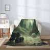 Couverture en flanelle verticale 280g : Impression fantastique sci-fi