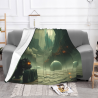 280g Horizontal Sci - Fi Printed Flannel Blanket