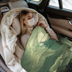 Coperta in flanella verticale 280g: Stampa fantastica sci-fi