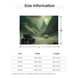 280g Horizontal Sci - Fi Printed Flannel Blanket