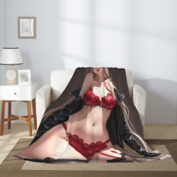 280g竖款法兰绒毛毯（性感动漫女郎图案）
