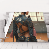 Manta de franela horizontal de 280g con estampado único de personaje de anime