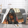 Couverture en flanelle horizontale 280g avec impression unique de personnage d'anime