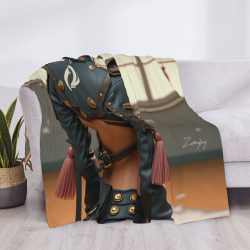 Couverture en flanelle horizontale 280g avec impression unique de personnage d'anime