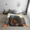 Couverture en flanelle horizontale 280g avec impression unique de personnage d'anime