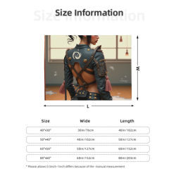 Manta de franela horizontal de 280g con estampado único de personaje de anime
