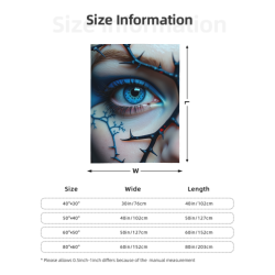 280g Vertical - style Single - sided Printed Flannel Blanket (Dreamy Eye)