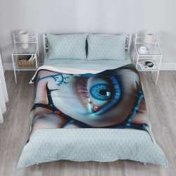 280g vertikale einseitig bedruckte Flanell-Decke (Traumhaftes Auge)