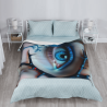 280g vertikale einseitig bedruckte Flanell-Decke (Traumhaftes Auge)